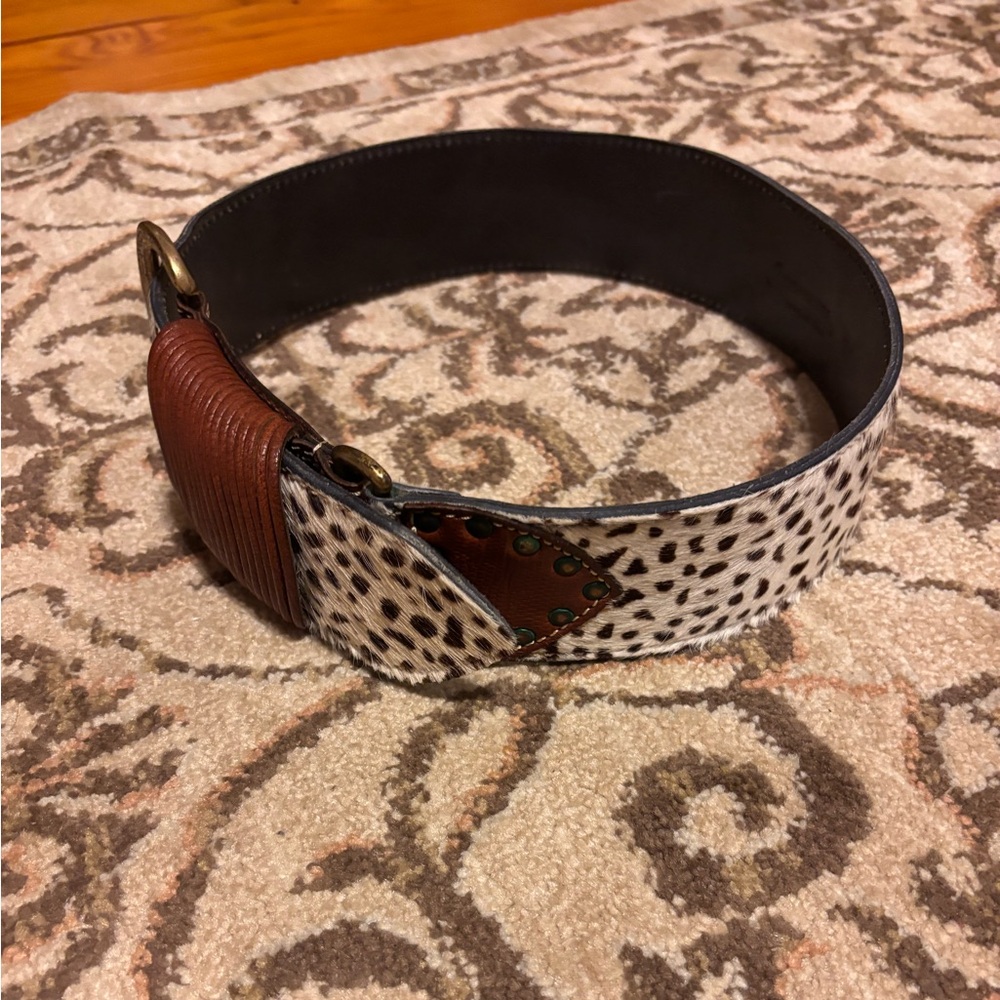 La Doppia Vita Vintage 90s large buckle belt made in Italy - Picture 2 of 11